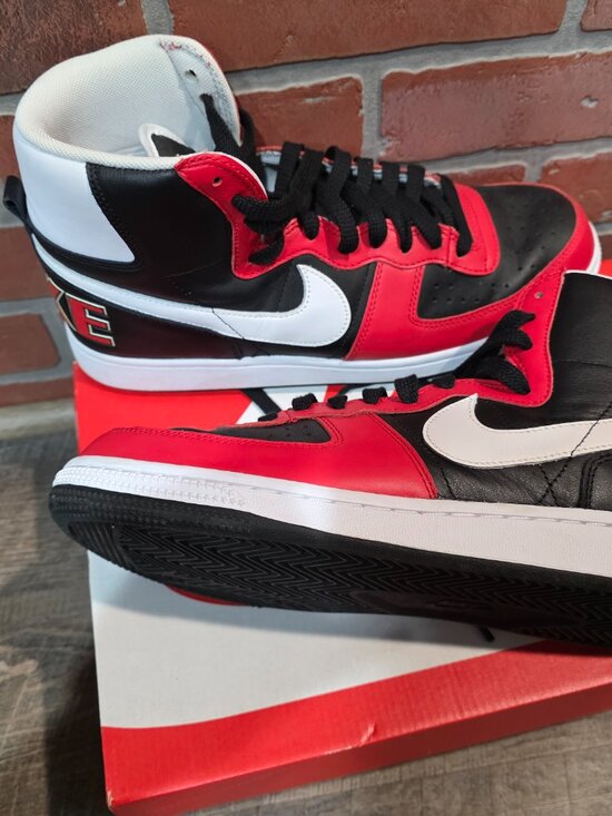 NIKE TERMINATOR HIGH Shoes Size 11 Men\'s Red Black White WORN 2 times! main image 4